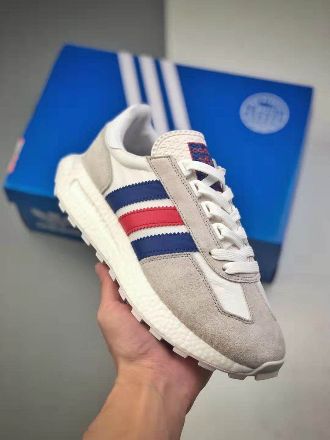 Adidas Retropy E5 Grey White Navy Red Sneakers GW5211