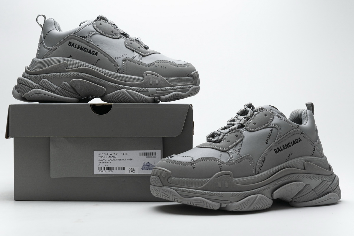 Balenciaga Triple S Sneaker Allover Logo Grey 536737 W2FA1 1210 - Shop Now Balenciaga Triple S Sneaker Allover Logo Grey 536737 W2FA1 1210 - Shop Now