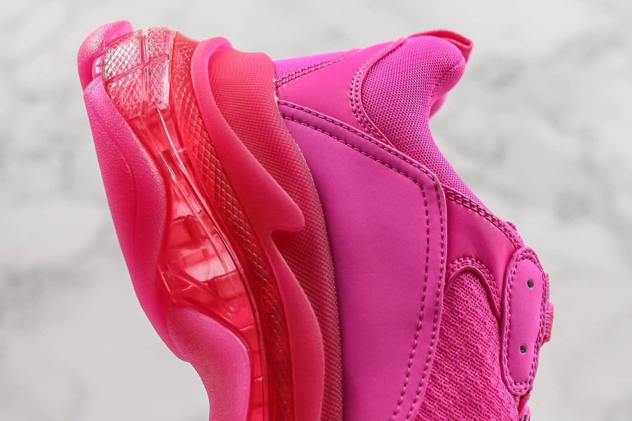 Balenciaga Triple S Clear Sole Sports Shoes in Pink - 541624W2FG15059 Balenciaga Triple S Clear Sole Sports Shoes in Pink - 541624W2FG15059