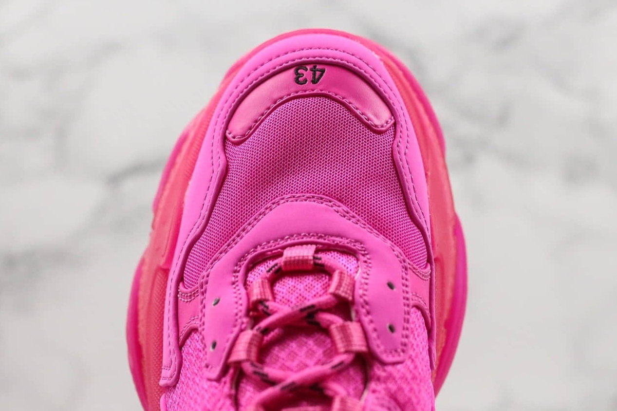Balenciaga Triple S Clear Sole Sports Shoes in Pink - 541624W2FG15059 Balenciaga Triple S Clear Sole Sports Shoes in Pink - 541624W2FG15059