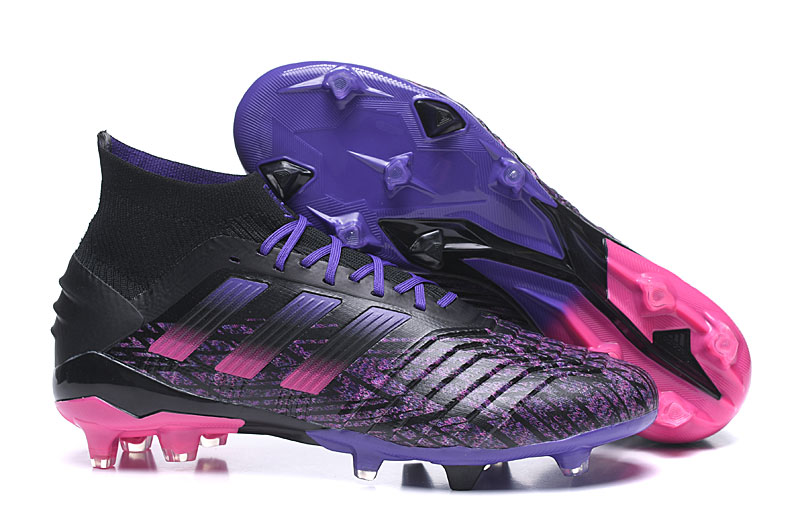 Adidas Predator 19+ FG Boots Black Pink Blue | Top-quality Football Cleats