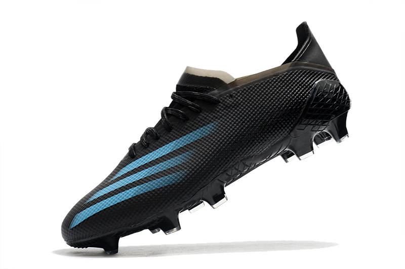 Adidas X Ghosted.1 FG Black Signal Cyan - High-Performance Football Cleats