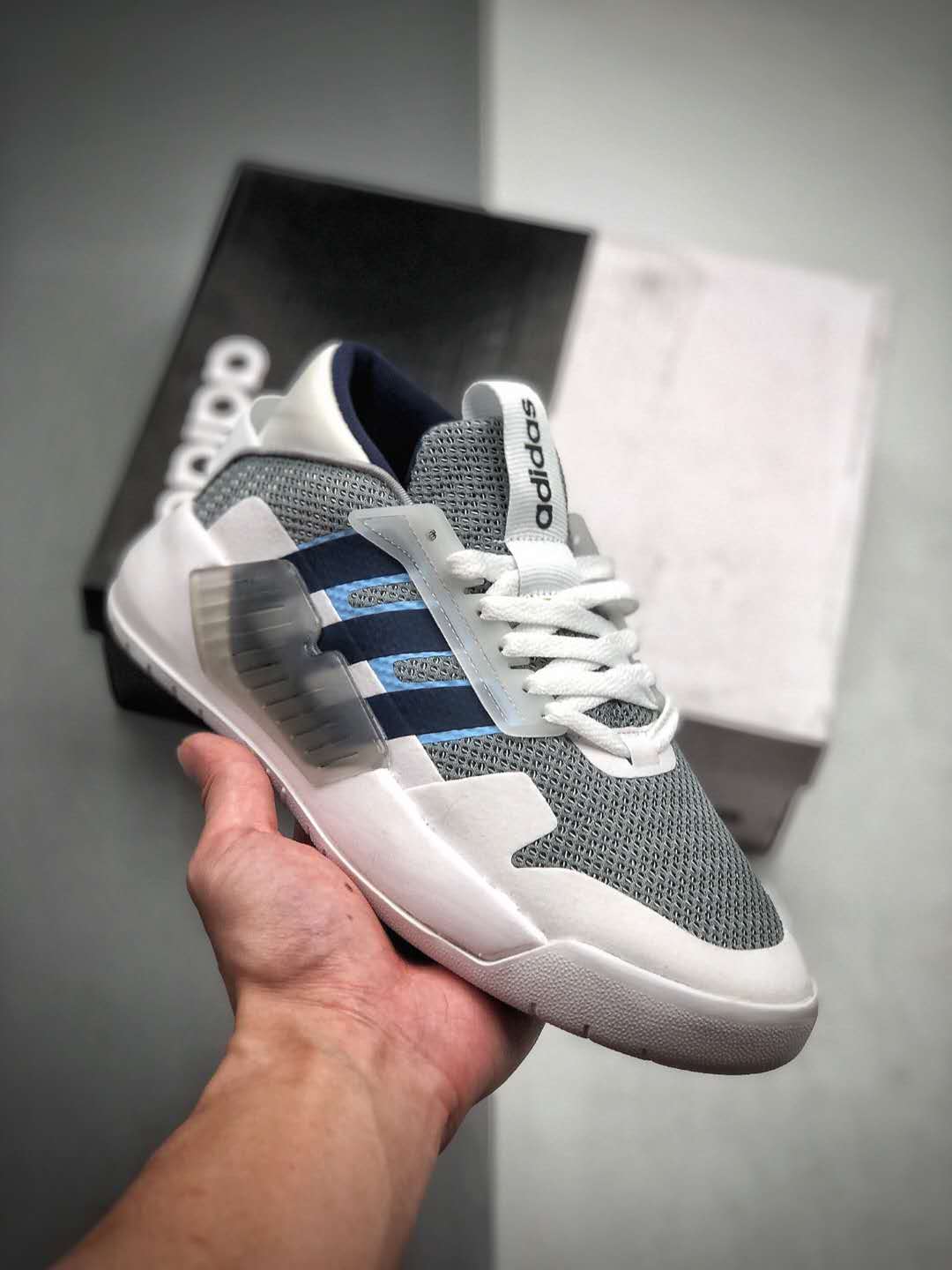 Adidas Neo Bball 90s Grey White Blue EF0636 - Retro Style with a Modern Twist!