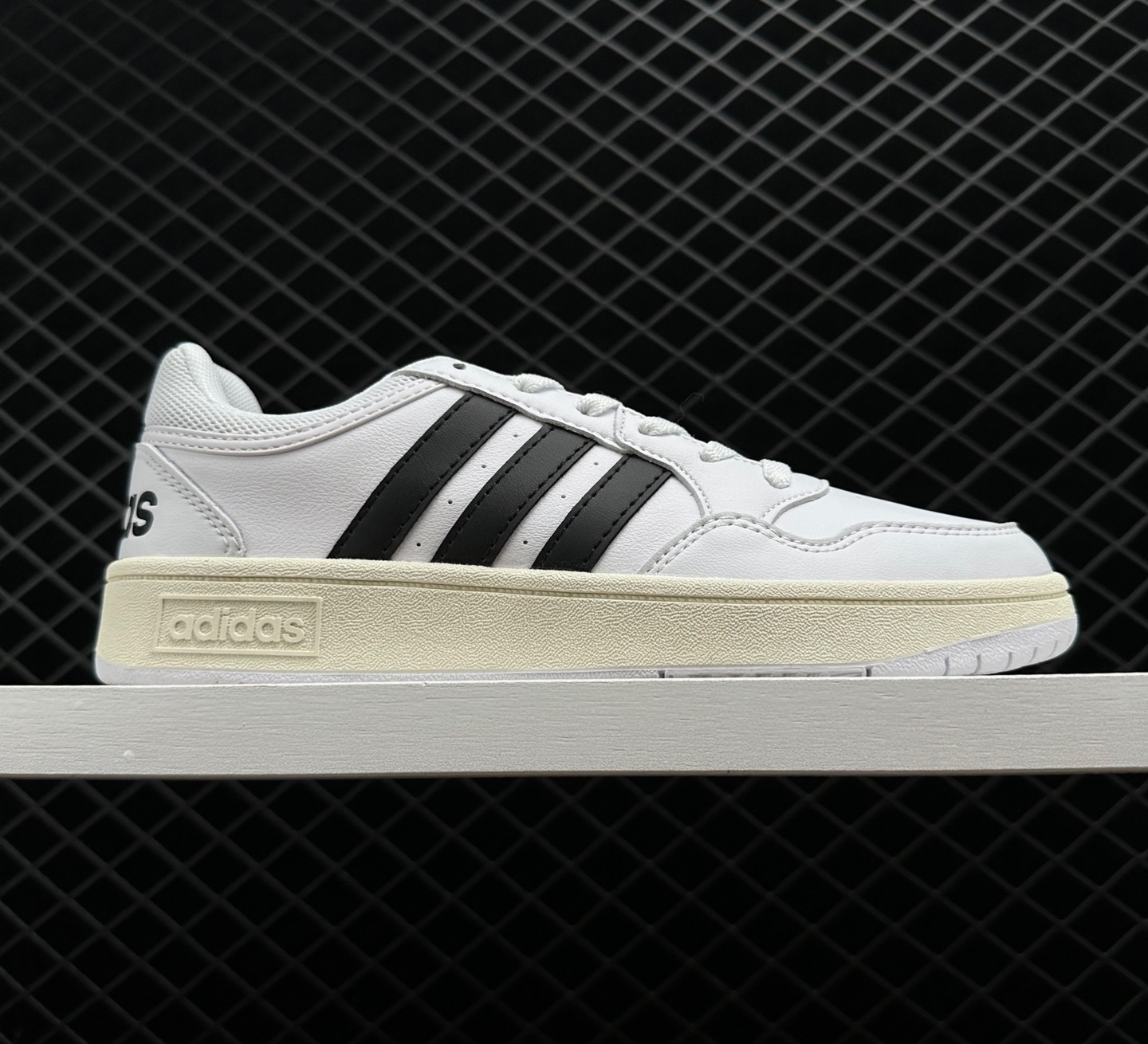Adidas Hoops 3.0 Low Classic Vintage Shoes White Black GY5434 | Authentic Retro Sneakers
