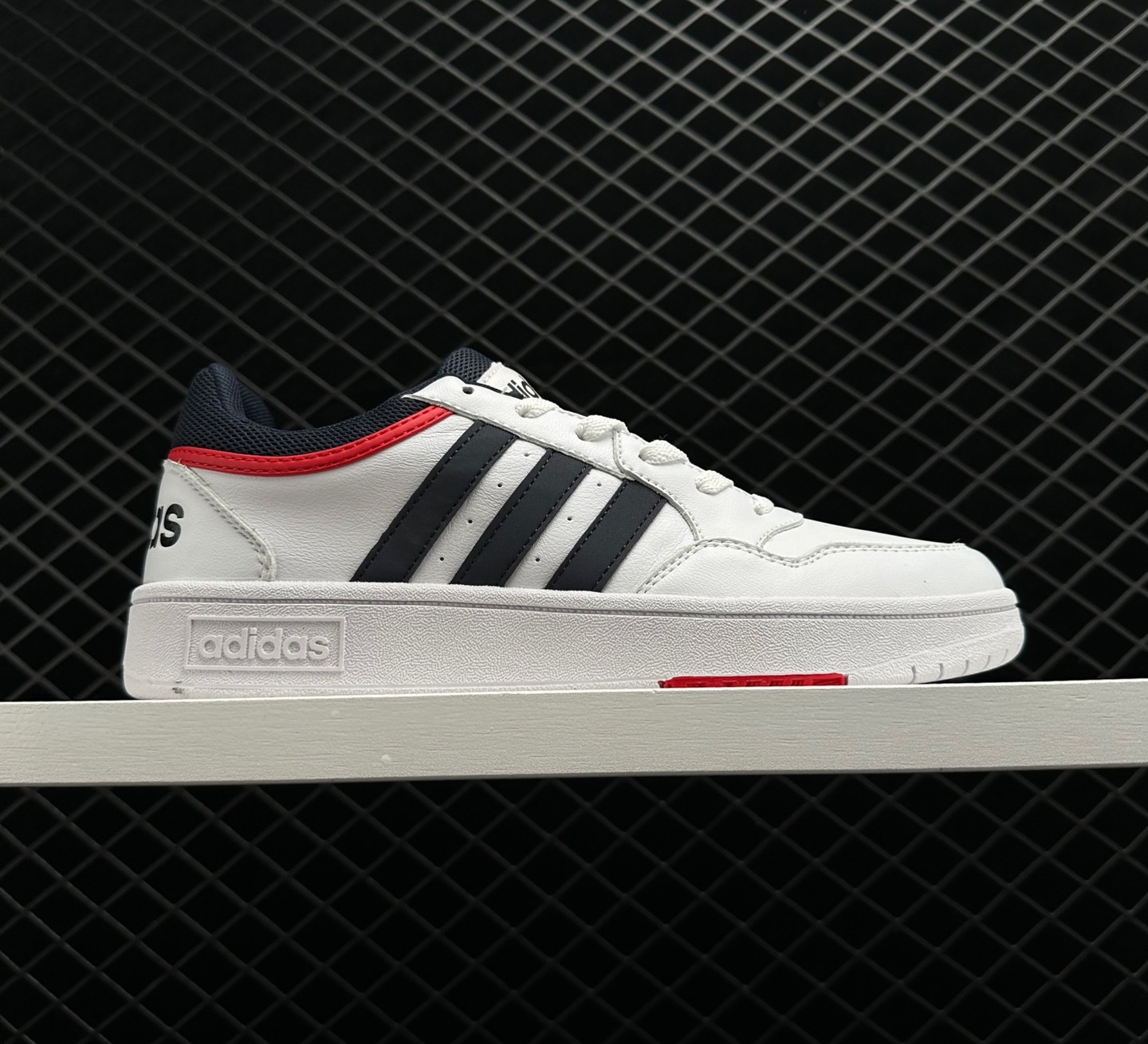 Adidas Hoops 3.0 Low Classic Vintage Shoes 'White Vivid Red' GY5427 - Fashionable Retro Footwear for the Modern Individual