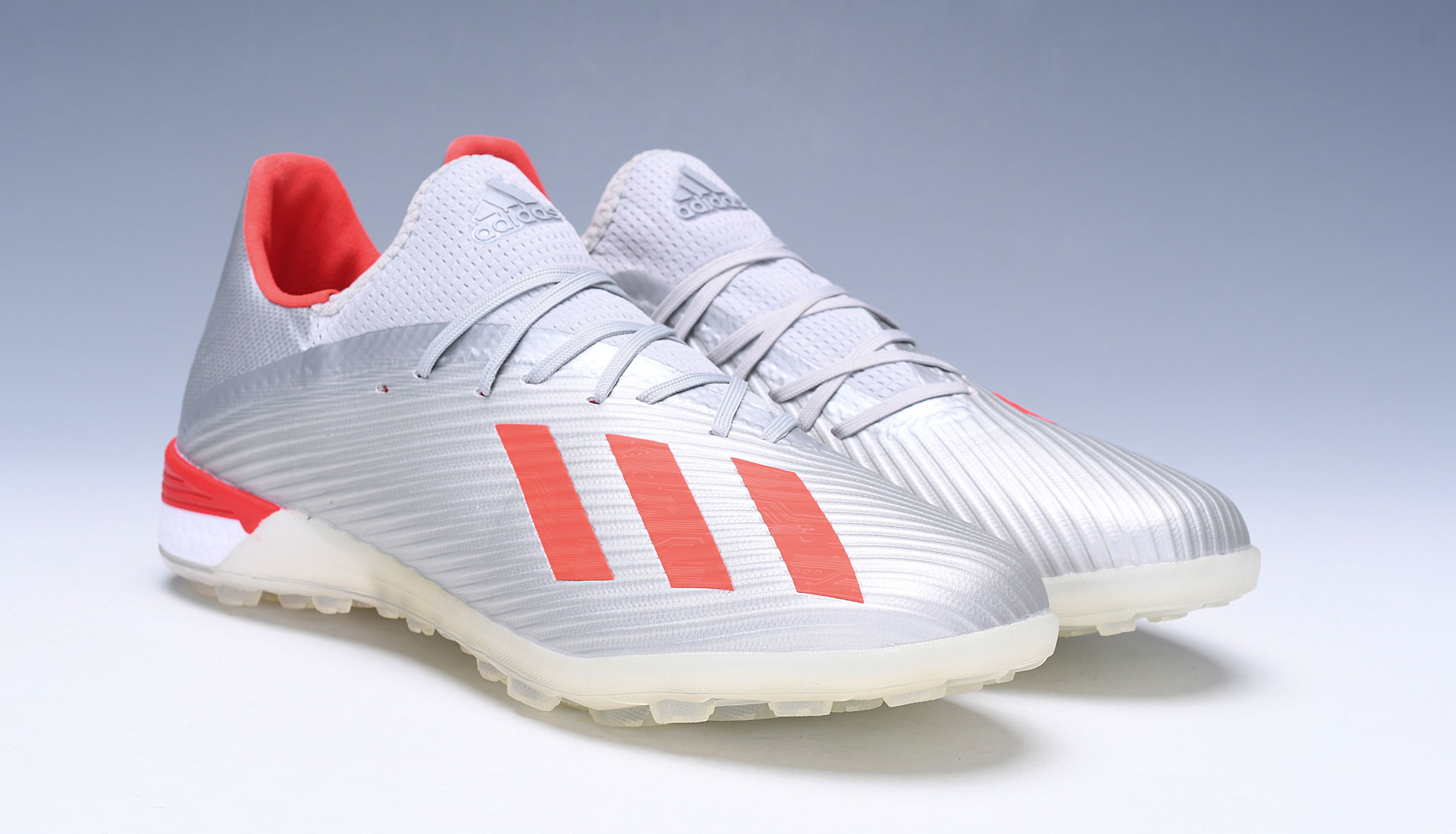 Adidas X 19.1 TF 302 Redirect - Silver Metallic Red Footwear White G25752: High-performance Turf Soccer Shoes