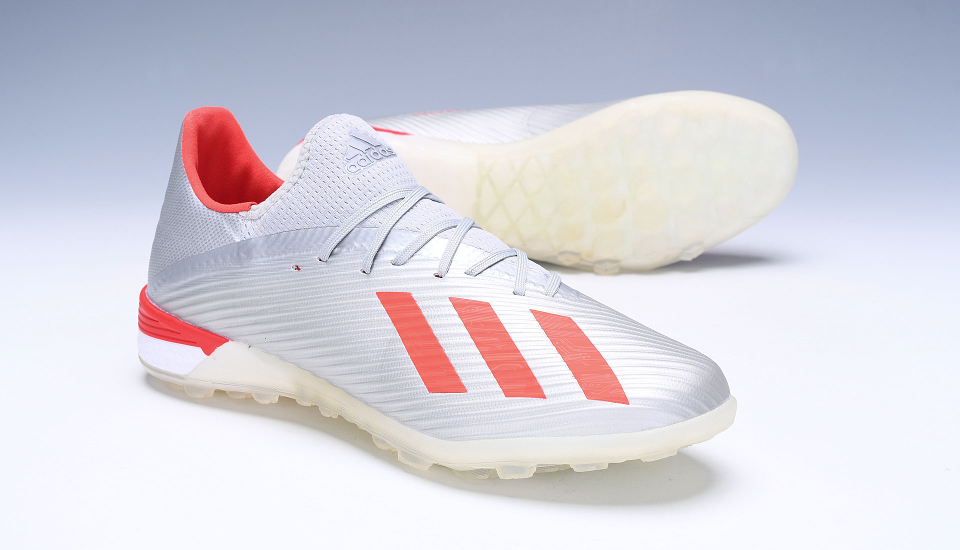 Adidas X 19.1 TF 302 Redirect - Silver Metallic Red Footwear White G25752: High-performance Turf Soccer Shoes