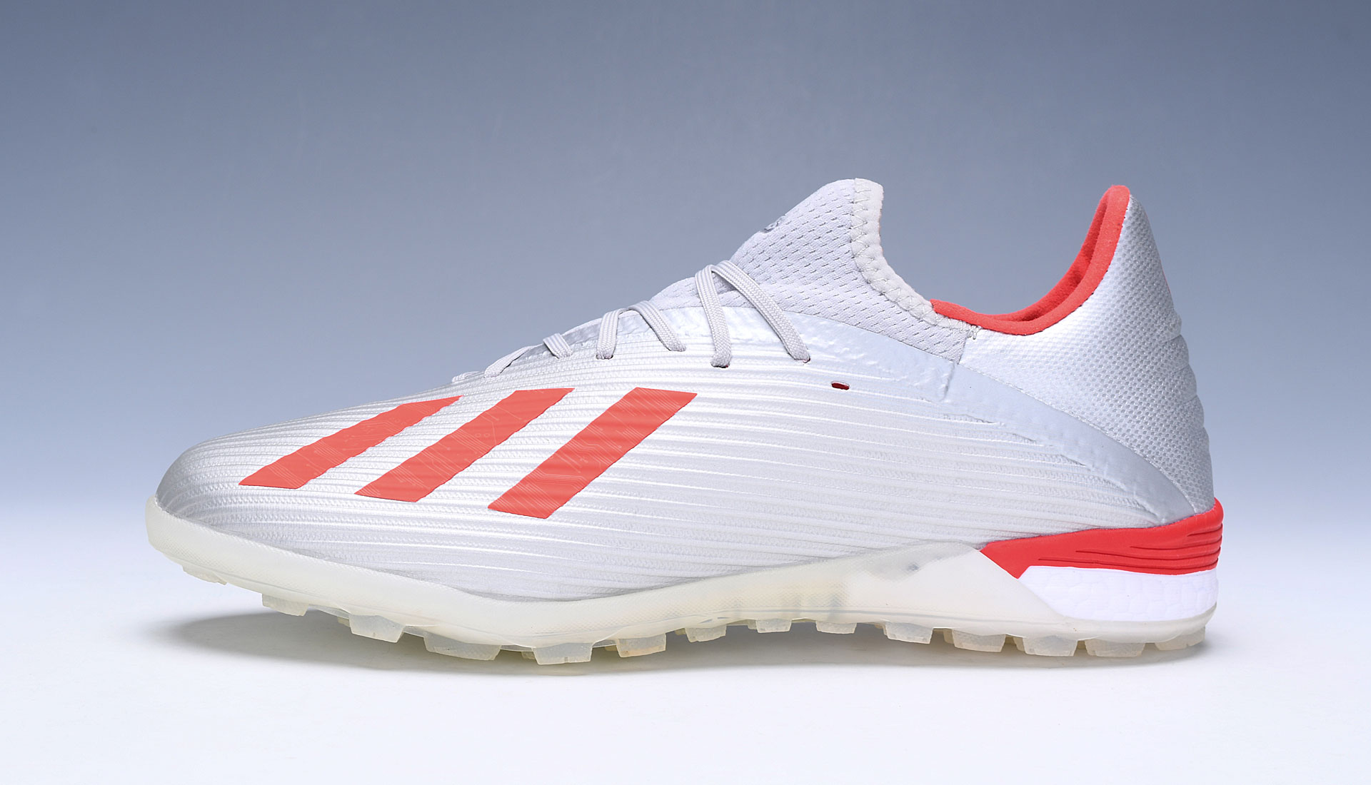 Adidas X 19.1 TF 302 Redirect - Silver Metallic Red Footwear White G25752: High-performance Turf Soccer Shoes