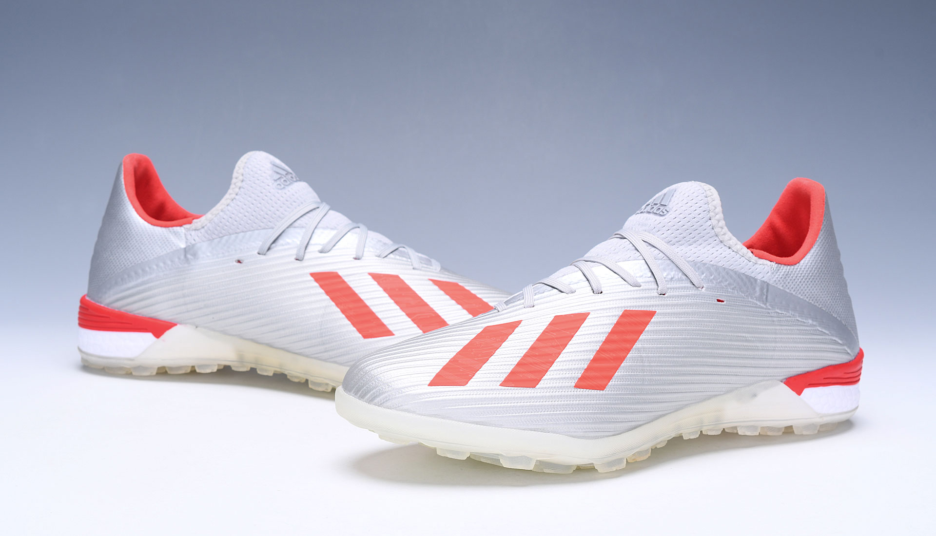 Adidas X 19.1 TF 302 Redirect - Silver Metallic Red Footwear White G25752: High-performance Turf Soccer Shoes