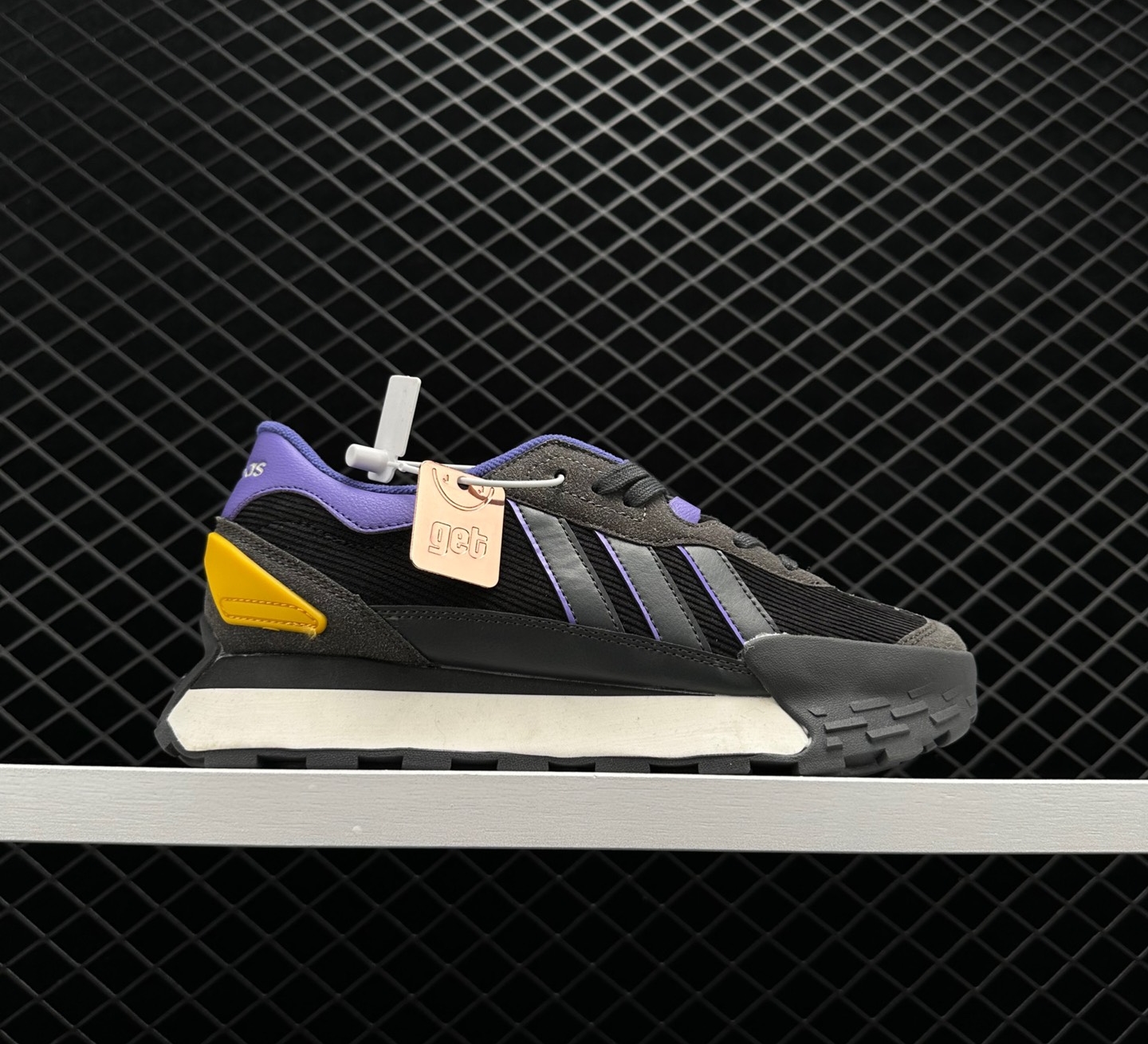 Adidas Futro Mixr FM 'Black Yellow Purple' HP9823 - Trendy Athletic Sneaker