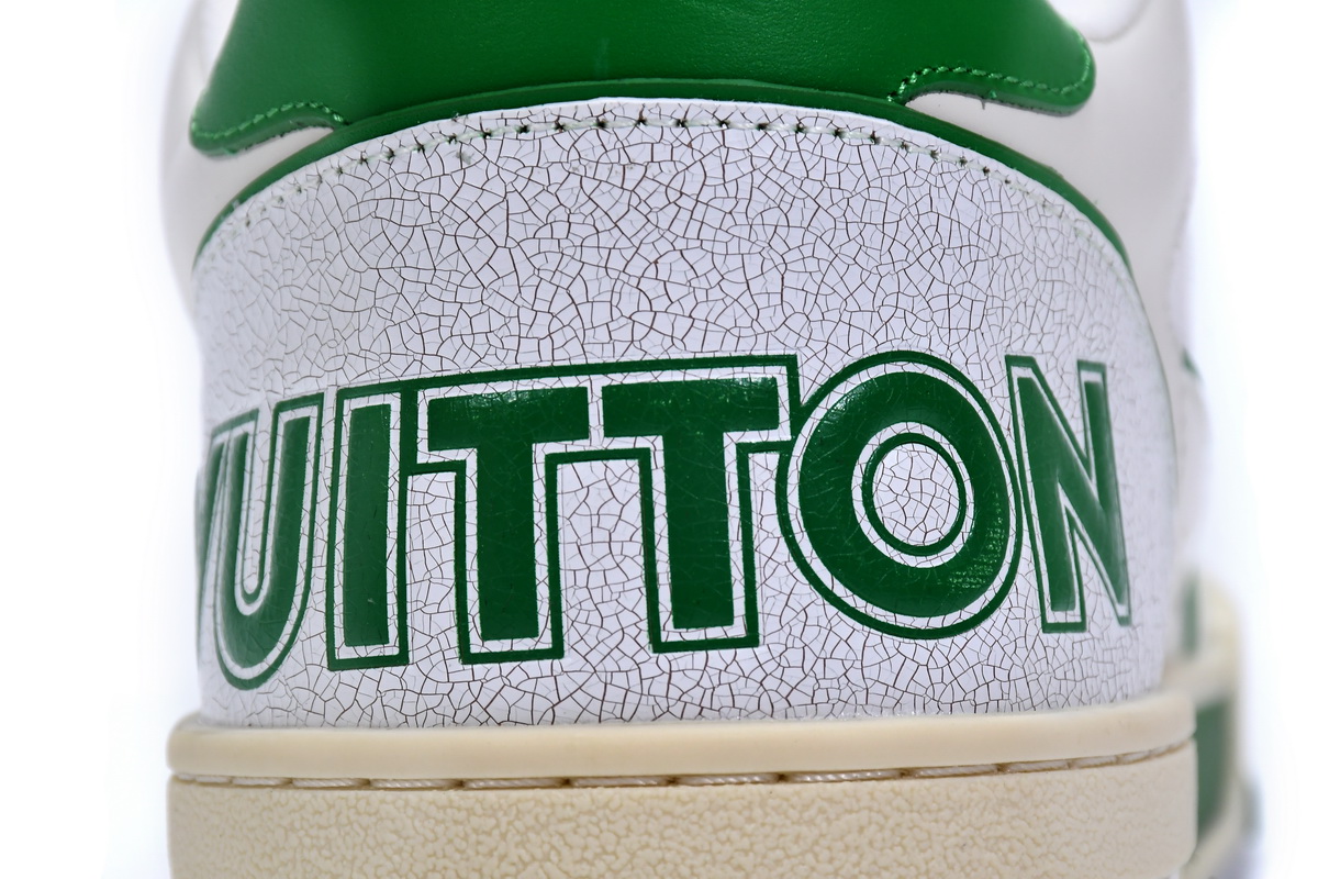 Louis Vuitton Trainer White Green 1A98UX - Stylish and Modern Footwear