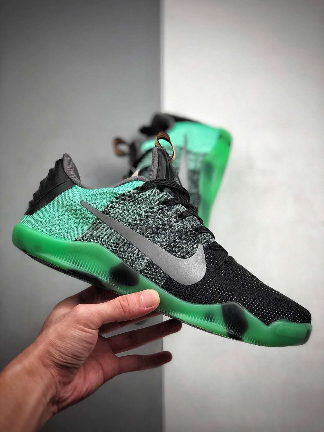 Nike Kobe 11 Elite Low All Star Green Glow Men Shoes Flyknit 822521 305 - Premium Performance and Style Nike Kobe 11 Elite Low All Star Green Glow Men Shoes Flyknit 822521 305 - Premium Performance and Style