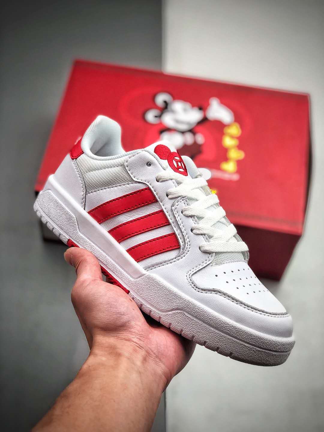 Adidas Neo Entrap Disney White Red FW7010 - Classic Style with Disney Twist!