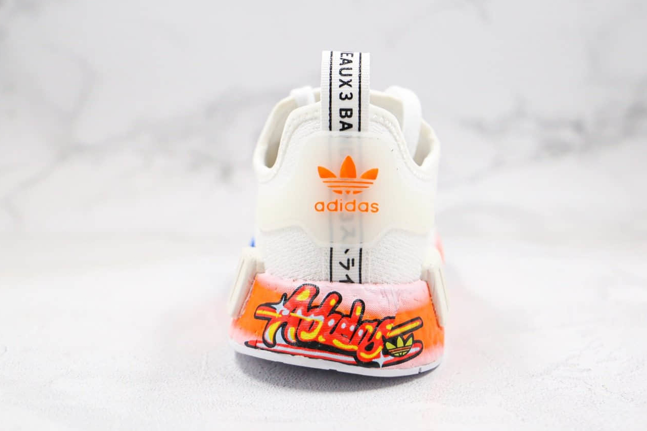 Adidas NMD_R1 'Graffiti - White Signal Coral' FV7852 - Trendy Sneakers for Active Individuals | Free Shipping