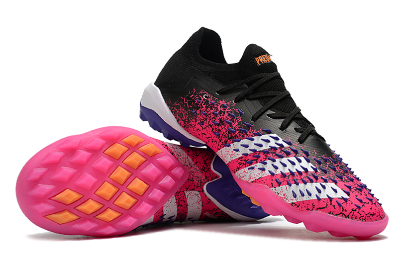 Adidas Predator Freak.1 Low TF Soccer Cleats - Core Black/White/Shock Pink