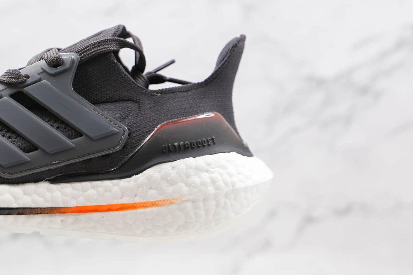 Adidas Ultra Boost 21 Core Black Cloud White Orange - FZ2058