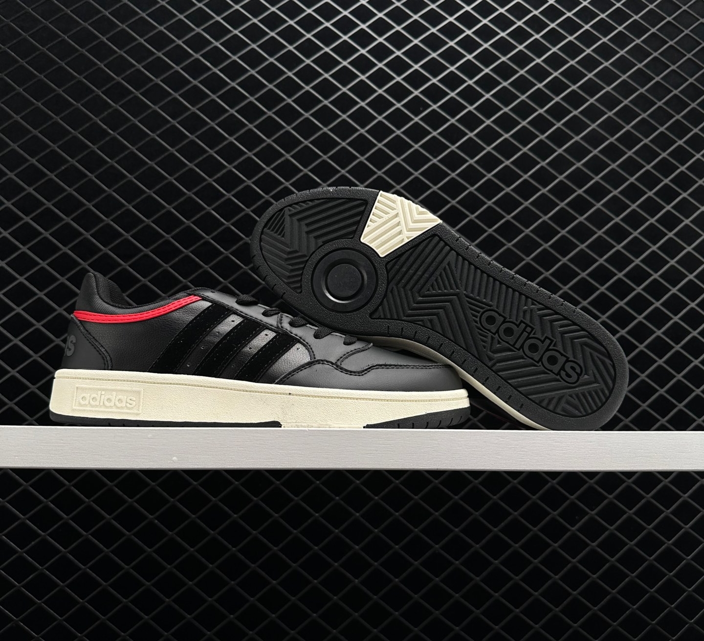 Adidas Neo Hoops 30 Wear-Resistant Low Tops Black GZ1347 | Casual Skateboarding Shoes