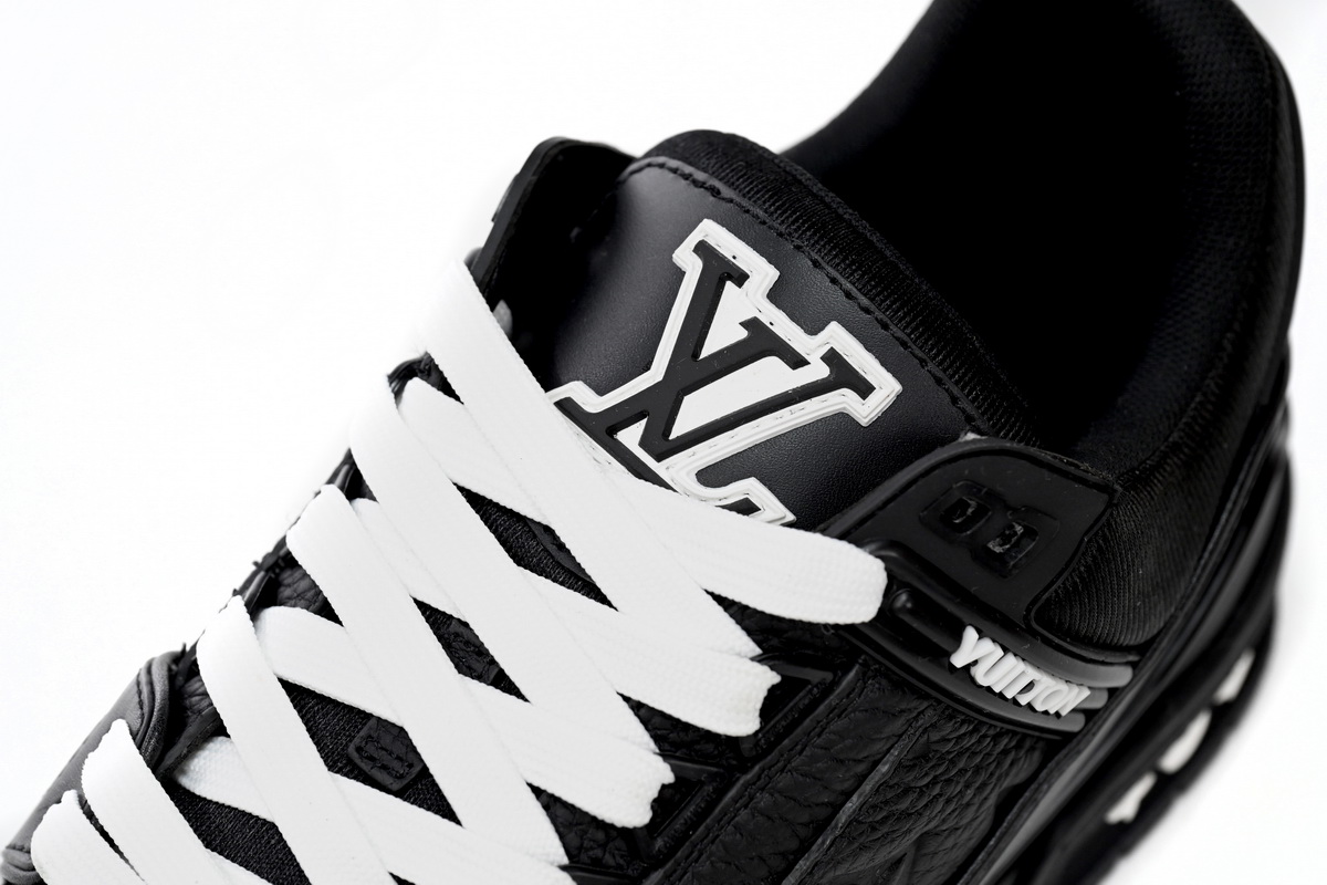 Louis Vuitton Trainer Black Embossed Monogram 1AAREY - Authentic High-End Designer Shoes