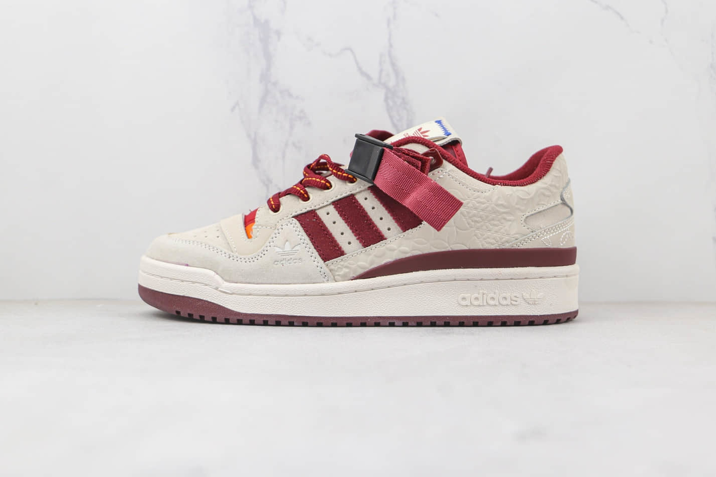 Adidas Originals Forum Low CNY Sneaker Beige White Red GX8866