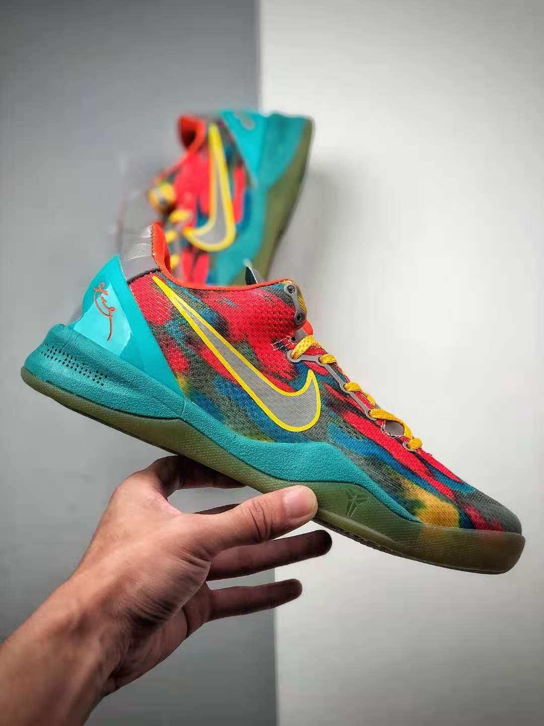 Nike Zoom Kobe 8 System GC Venice Beach - Orange Blue Multi-Color - 555286-002