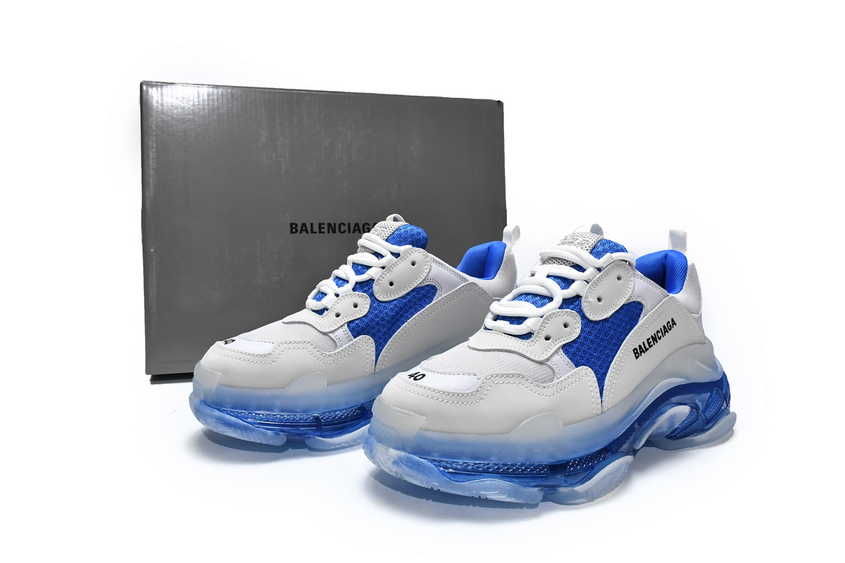 Balenciaga Triple S Sneaker 'White Blue' 541624 W090N 9169 - Exclusive and Stylish Footwear Balenciaga Triple S Sneaker 'White Blue' 541624 W090N 9169 - Exclusive and Stylish Footwear