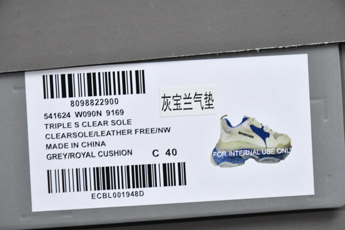 Balenciaga Triple S Sneaker 'White Blue' 541624 W090N 9169 - Exclusive and Stylish Footwear Balenciaga Triple S Sneaker 'White Blue' 541624 W090N 9169 - Exclusive and Stylish Footwear