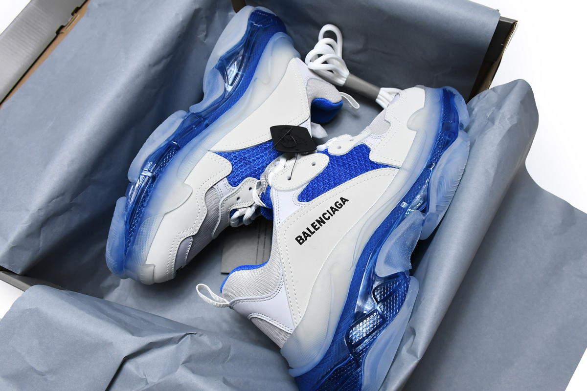 Balenciaga Triple S Sneaker 'White Blue' 541624 W090N 9169 - Exclusive and Stylish Footwear Balenciaga Triple S Sneaker 'White Blue' 541624 W090N 9169 - Exclusive and Stylish Footwear