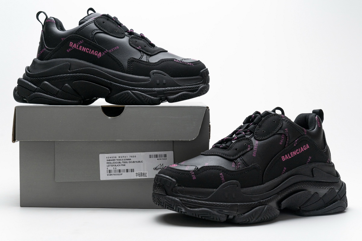 Shop the Balenciaga Triple S Letter Black Pink 524039 W2FA1 7635 - Iconic Design and Unmatched Style! Shop the Balenciaga Triple S Letter Black Pink 524039 W2FA1 7635 - Iconic Design and Unmatched Style!