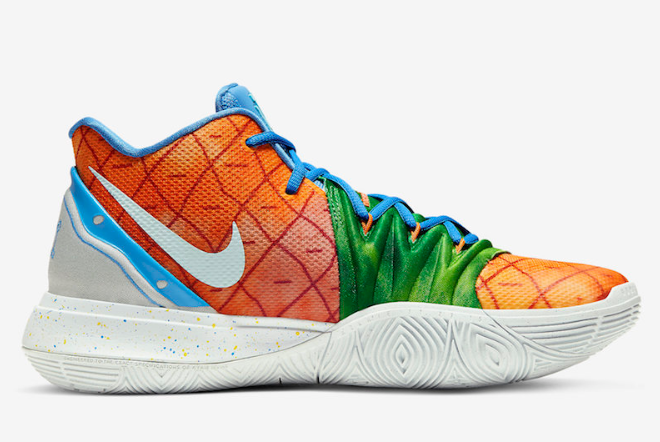 SpongeBob x Nike Kyrie 5 'Pineapple House' CJ6951-800 - Vibrant Collaboration for Cartoon and Sneaker Fans SpongeBob x Nike Kyrie 5 'Pineapple House' CJ6951-800 - Vibrant Collaboration for Cartoon and Sneaker Fans