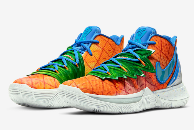 SpongeBob x Nike Kyrie 5 'Pineapple House' CJ6951-800 - Vibrant Collaboration for Cartoon and Sneaker Fans SpongeBob x Nike Kyrie 5 'Pineapple House' CJ6951-800 - Vibrant Collaboration for Cartoon and Sneaker Fans