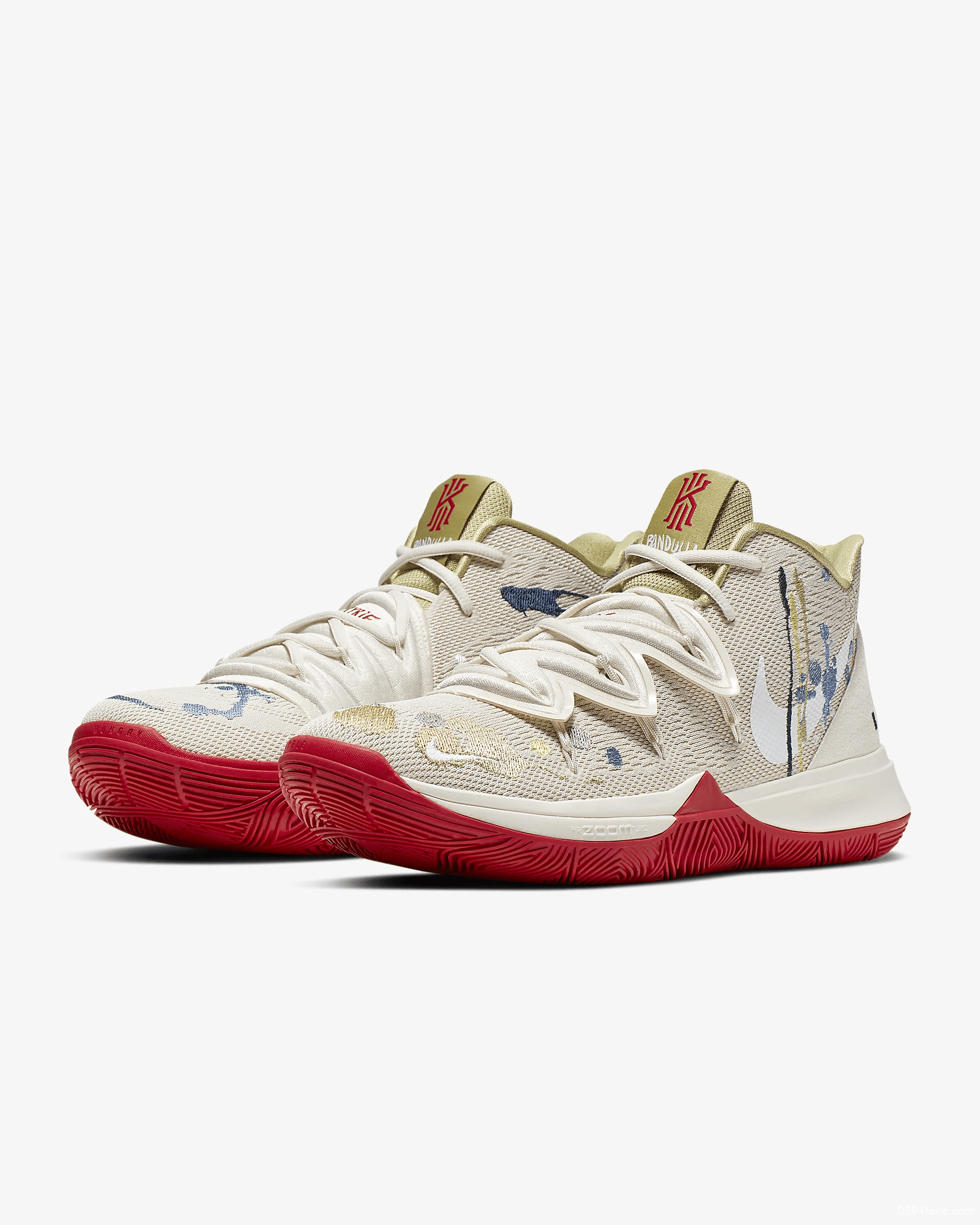 Nike Bandulu x Kyrie 5 EP 'Embroidered Splatters' CK5837-100: Exclusive Collaboration for Nike Basketball Fans