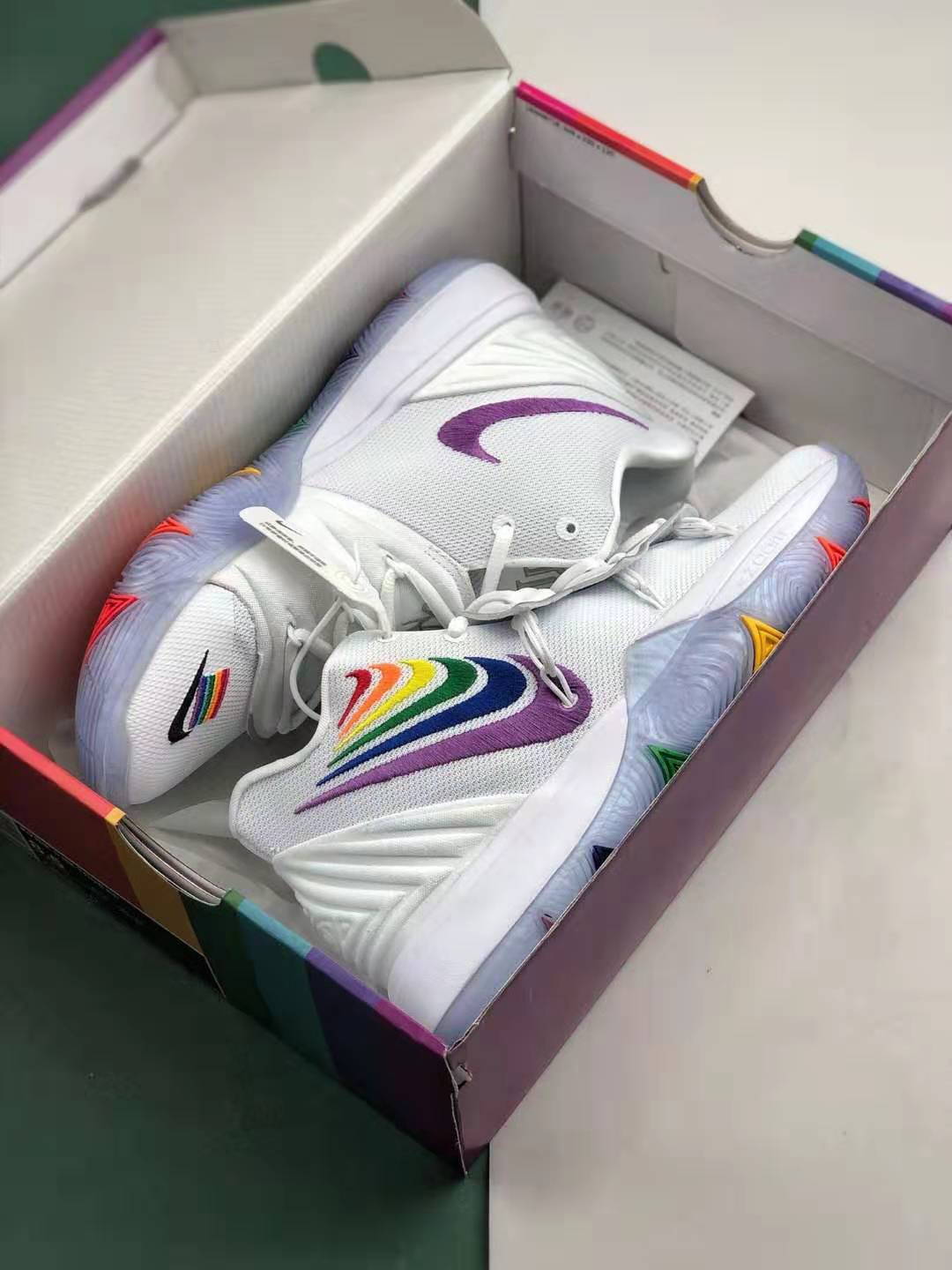 Nike Kyrie 5 BeTrue EP Rainbow Multi-Color CH0521-117 | Unique & Vibrant Basketball Shoes