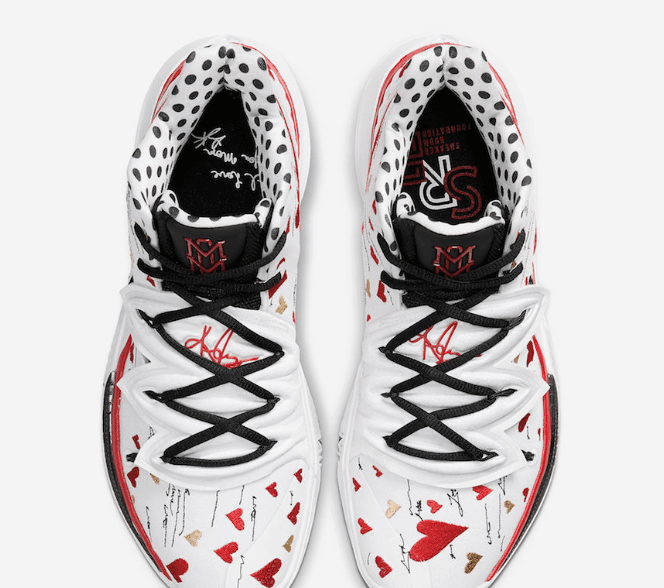 Nike SneakerRoom x Kyrie 5 'I Love You Mom' CU0677-100: White Red Sneakers from Nike